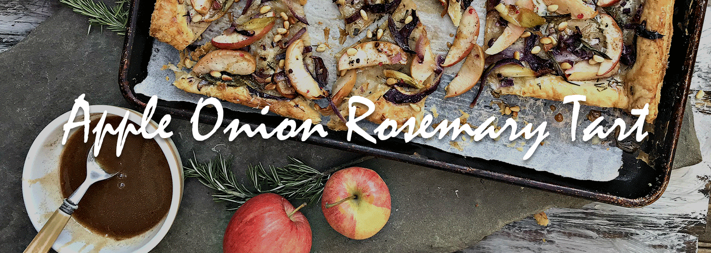 Apple Onion Rosemary Tart